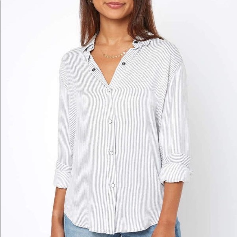 Rails Eliza button down pin stripe shirt